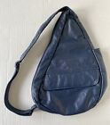 Vintage Ace Leather Goods Blue Leather Cross Body Backpack Ergonomic Sling