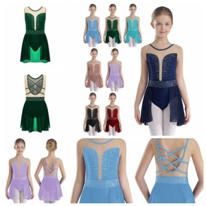 Kids Girl's Rompers Modern Dress Performance Unitard Ballet Dresses Training - Picture 1 of 77