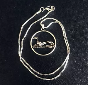 Collar Colgante de Peltre con Galgo Reclinado/Perro Whippet, SP - Imagen 1 de 2