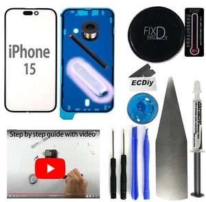 Para Apple iPhone 15 Pantalla Lente Cristal Frontal Solo Repuesto Kit Guía Herramienta - Imagen 1 de 14