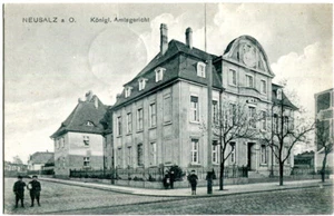 Postal NEUSALZ/O Königl. Tribunal de Primera Instancia, Esquina de Calle, Sello Depósito de Reclutas 1915 - Imagen 1 de 1