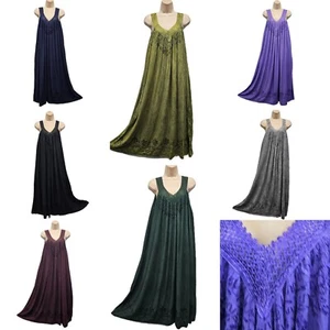 Dress Boho Loose Vest Holiday Summer Viscose Beach 12 14 16 18 20 22 - Picture 1 of 16