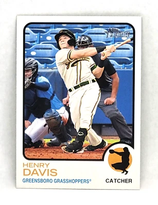 2022 Topps Heritage Minor League Henry Davis SP #201 Pittsburgh Pirates Prospect - Image 1 of 2
