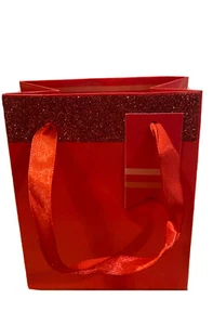 Paquete de 50 mini bolsas de regalo rojas con asas, bolsas para fiestas a granel, 4,5 X 5,5 pulgadas - Imagen 1 de 2