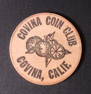 COVINA CALIFORNIA CLUB COIN 1992 O RAMA Numismatica Legno Nichel - Foto 1 di 2