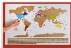 Large Colourful World Scratch Map Flag Wall Mounted Poster Travel Adventure Gift