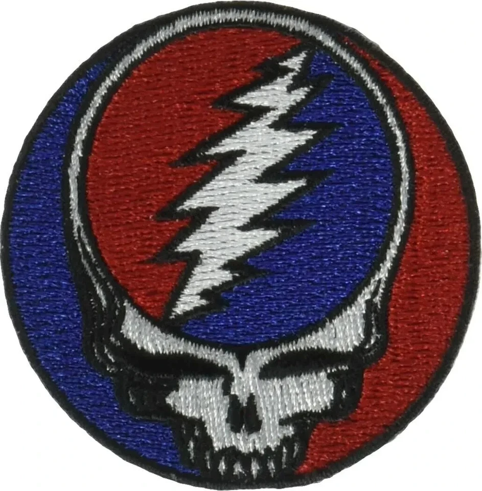 AMERICAN CRAFTS Patch Grateful Dead Steal Your Face 2" Hook/Loop Tactical High Quality SYF New