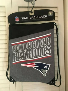 New England Patriots Drawstring Backpack 12.5” x 17” Licensed NFL Product - Picture 1 of 3