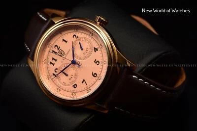 S. Coifman SC0280 Rose Gold Day & Date Brown Leather Strap Men's Watch - Image 1 of 4