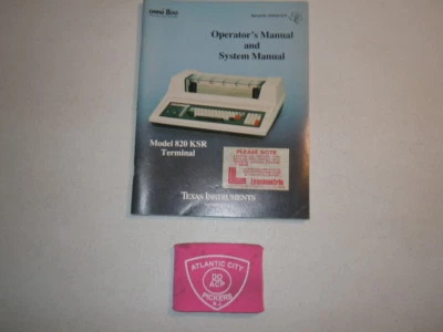 TEXAS INSTRUMENTS MODEL 820 KSR TERMINAL OPERATOR'S MANUAL AND SYSTEM MANUAL - Image 1 of 4