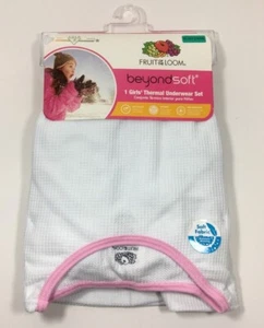 Fruit of The Loom M, L, XL Girls Thermal Underwear Set, Soft Waffle Fabric - Picture 1 of 5