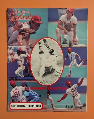 Vtg 1985 St Louis Cardinals Vs Atlanta Braves Scorecard - Unscored - Ozzie Smith - Image 1 of 4