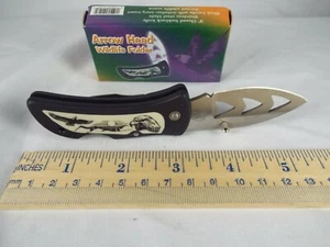 Frost Cutlery Arrow Head Wildlife Folder Knife 15-009 3" Closed, Eagle - Picture 1 of 5