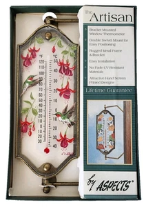 Vintage The Artisan by Aspects Kolibri Halterung montiert Fensterthermometer USA - Bild 1 von 4