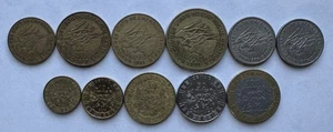 LOTE DE MONEDAS DE 11 PIEZAS ESTADOS CENTROAFRICANOS 1975-2006 5 10 25 50 Y 100 FRANCOS - Imagen 1 de 2