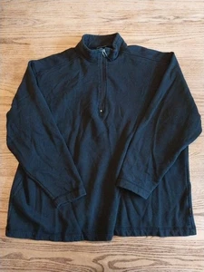 Vtg Woolrich 1/4 Zip Pullover Oversized Sweatshirt Black Mens Sz XL Canada - Picture 1 of 7