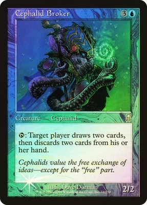 Odyssey  MTG FOIL  Cephalid Broker  Magic - Image 1 of 2