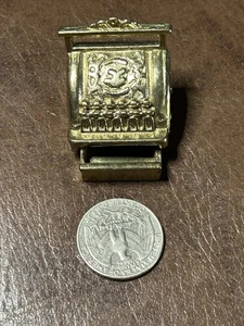 Caja registradora de metal en miniatura para casa de muñecas de moda antigua para tienda de campo - Imagen 1 de 4