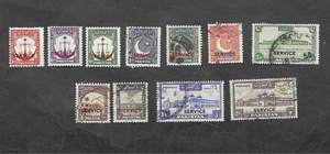 PAKISTAN 1948 OFFICIAL OVERPRINT SET TO 2 RUPEES GU/MH SG 014-024 c£42+ - Picture 1 of 2