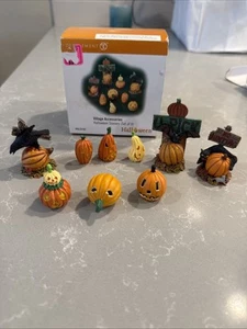 Department 56 Village Accessories Halloween Scenery Pumpkin Patch 53165 9 Pieces - Picture 1 of 5