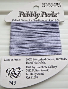 Rainbow Gallery ~ Pebbly Perle ~ Needlepoint Thread ~ P49 Pale Periwinkle - Picture 1 of 3