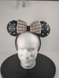 Disney Parks Kunstleder Perlen Tweed rosa Schleife Mickey Minnie Ohren  - Bild 1 von 9
