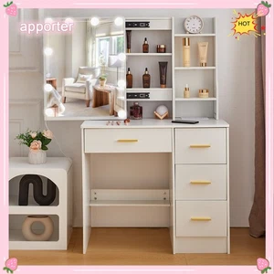 10 LED Bulbs Mirror with USB port Vanity Dressing Desk Makeup Dresser Table USA - Picture 1 of 13