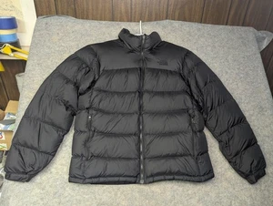 The North Face Men's Large Black Logo Down Puffer Jacket Coat Ski Winter - Picture 1 of 9
