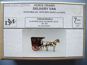 Boxed Duncan Brass & White Metal 7mm O Gauge 2 Wheel Horse Drawn Delivery Van - Picture 1 of 3