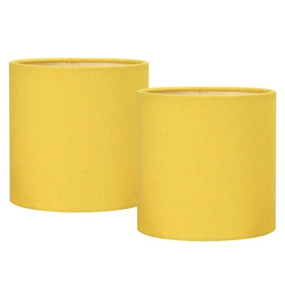 Juego de 2 mini pantallas de lámpara pequeñas amarillas TINA clip en bombilla aplique de tambor Cli... Foto 1 de 4