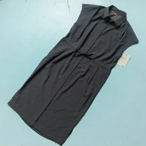 NUEVO REI Coop Sun Up Negro Cuello Sin Mangas Hasta la Rodilla Camisa Vestido Talla Pequeña - Imagen 1 de 9