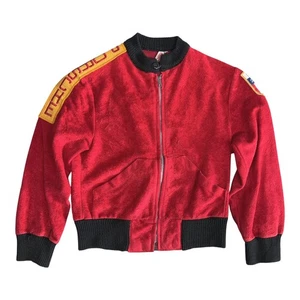 Vintage Puccini by Kogan PORSCHE Velour KIDS S Red Track Jacket 60s 70s - Picture 1 of 9