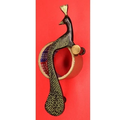 Manija de puerta de latón hecha a mano estilo victoriano con forma de pavo real decoración de oficina en el hogar Foto 1 de 4