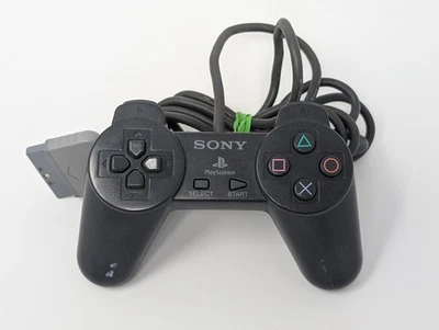 Sony PlayStation 1 Controller Black Glitter Original PS1 SCPH-1080 Control Pad - Image 1 of 2