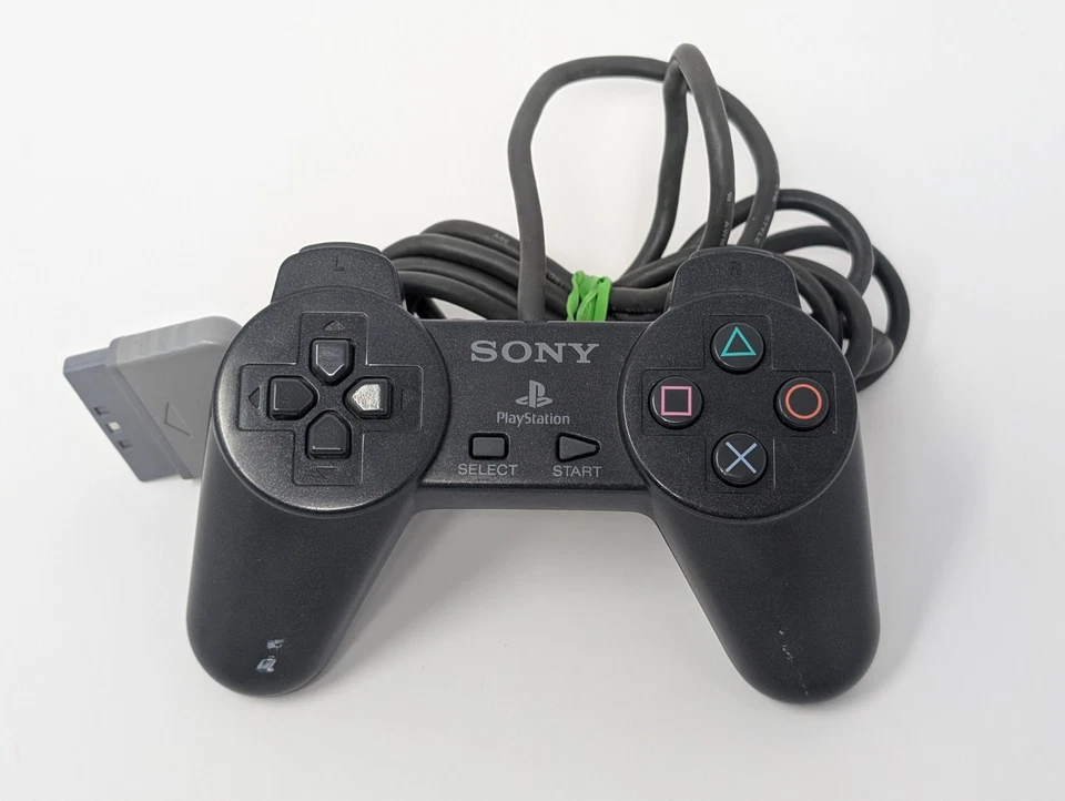 Sony PlayStation 1 Controller Black Glitter Original PS1 SCPH-1080 Control Pad - Image 1 of 2