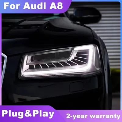 Head lamp For Audi A8 2012-2017 A8L Headlights LED DRL Dynamic Turn Signal Lamps - Image 1 of 4