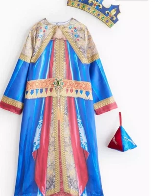 3-4 Years Nativity Play Wise Men 3pc Costume , Crown & Gift Bearing - Image 1 of 4