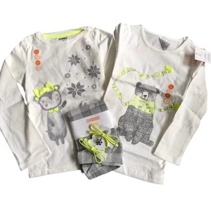 NWT Gymboree lot of 4 ~ size 4 4T ~ 2 shirts, leggings, hair ties ~ yellow bears - Picture 1 of 14