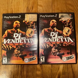 Lote 2x Def Jam Vendetta Playstation 2 PS2 Negro Lbl Estuche Solo SIN JUEGO SIN MANUAL - Imagen 1 de 8