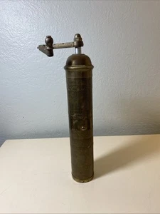 The Frugal Gourmet Manual Hand Crank Brass Pepper Mill Made In Greece - Picture 1 of 12