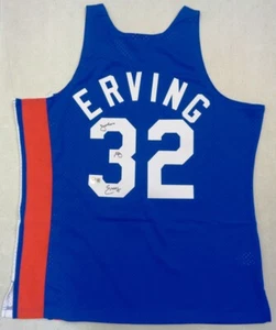 Julius "Dr. J" Erving New York Nets Autographed Mitchell & Ness Jersey - Picture 1 of 2