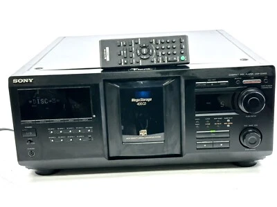 {Pro Refurb} Sony CD Player CDP-CX455, 400 CD Disc Changer w/Remote Tested - Image 1 of 4