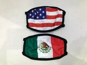 NUOVA maschera viso naso copri viso bandiera Messico e USA - Foto 1 di 11