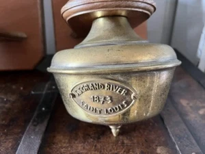🔴 Applique S.S GRAND RIVER 1873 Saint Louis ottone lampade industrial vintage - Imagen 1 de 8