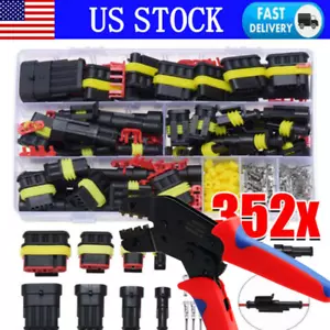 240/708pcs Waterproof Automotive Electrical Wire Connectors Plug Crimp Terminals - Picture 1 of 20