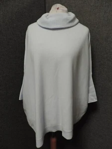 Pure Collection Cashmere Slouch Neck Poncho Ice BLue Uk S RRP £199 Ln041 ii 07 - Picture 1 of 7