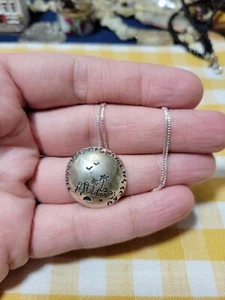 Vintage Hadaya Forever Israel Sterling Silver Necklace And Pendant - Picture 1 of 3