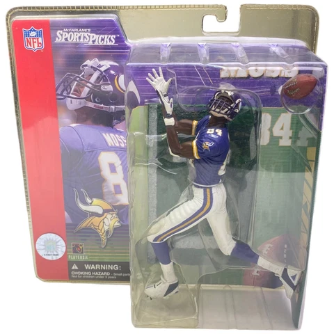 Randy Moss Vikings Figure Mcfarlane 2001 NFL Football New Sealed Cover