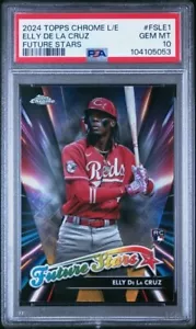 2024 Topps Chrome Logofractor Future Stars Elly De La Cruz gemma come nuovo PSA 10 - Foto 1 di 2