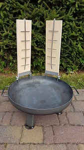 Feuerschale Kiel Ø 55 cm + 2 Flammlachsbretter - Bild 1 von 8